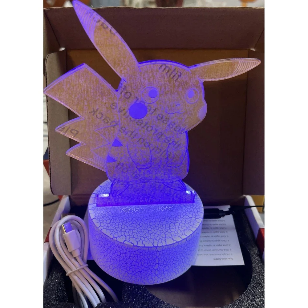 Creative 3D Visualization‎ Lamp - Pikachu Pokemon